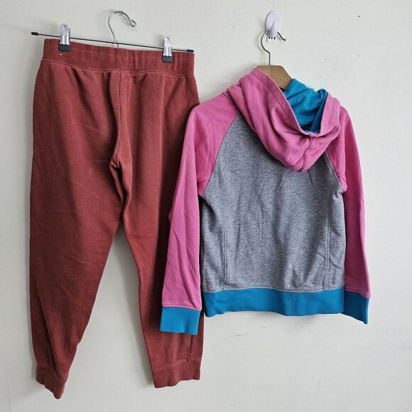 Nike Girl’s Sportswear  Tracksuit Jacket Pants Size Medium + Color block - Picture 3 of 7